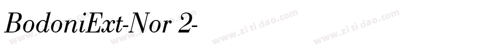 BodoniExt-Nor 2字体转换